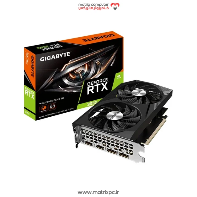 کارت گرافیک Gigabyte GeForce RTX 3050 WINDFORCE OC V2 8GB GDDR6 128Bit