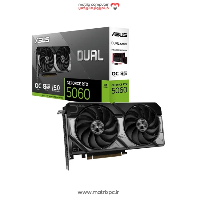 کارت گرافیک ASUS Dual GeForce RTX5060 OC Edition 8GB GDDR7 128Bit