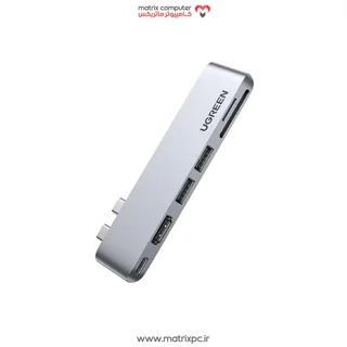 هاب 6 پورت Type C به USB 3.0 و درگاه کارت حافظه با قابلیت PD یوگرین 80856 CM380