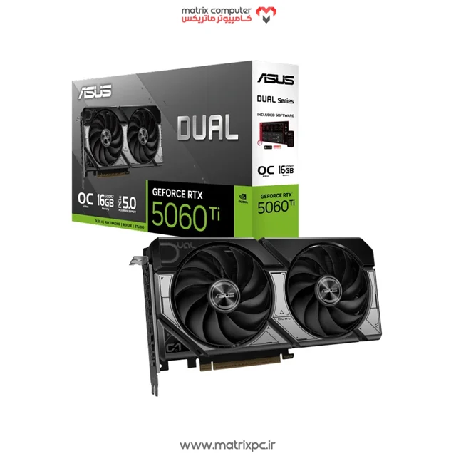 کارت گرافیک ASUS Dual GeForce RTX5060 Ti OC Edition 16GB GDDR7 128Bit