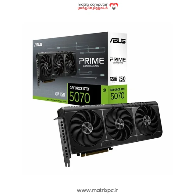 کارت گرافیک ASUS PRIME GeForce RTX 5070 OC Edition 12GB GDDR7 192Bit
