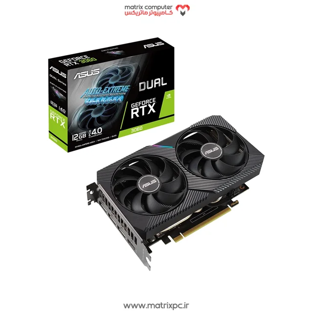 کارت گرافیک ASUS Dual GeForce RTX3060 OC 12GB GDDR6 192Bit