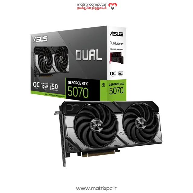 کارت گرافیک ASUS Dual GeForce RTX 5070 OC Edition 12GB GDDR7 192Bit