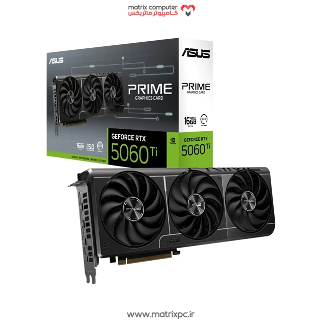 کارت گرافیک ASUS Prime GeForce RTX 5060 Ti 16GB GDDR7 128Bit