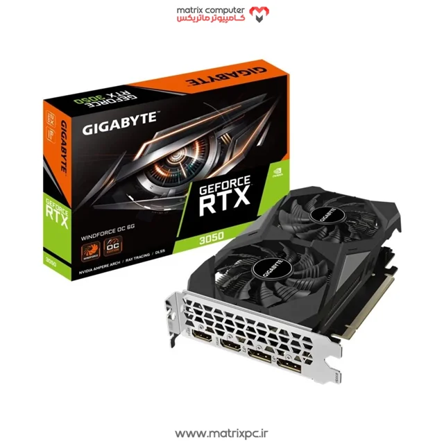 کارت گرافیک Gigabyte GeForce RTX 3050 WINDFORCE OC 6GB GDDR6 96Bit