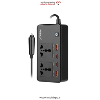 شارژر فندکی و چند راهی هیسکا Hiska CH-5519 PD3.0 QC3.0 3A 200W
